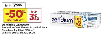 Promotions Dentifrice zendium - Zendium - Valide de 19/02/2019 à 03/03/2019 chez Super Casino