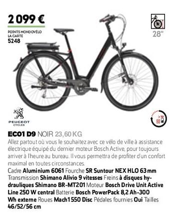 Promotions Eco1 d9 noir - Peugeot - Valide de 01/01/2019 à 31/12/2019 chez Sport 2000