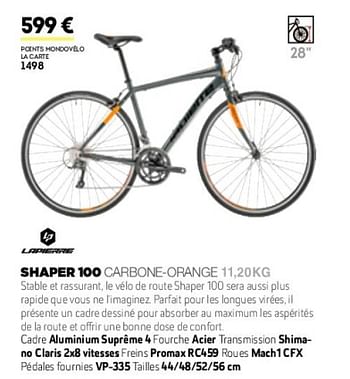 Promotions Shaper 100 carbone-orange - Lapierre - Valide de 01/01/2019 à 31/12/2019 chez Sport 2000