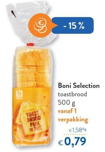 Promoties Boni selection toastbrood - Boni - Geldig van 13/02/2019 tot 26/02/2019 bij OKay