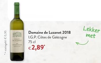 Promoties Domaine de luzanet 2018 i.g.p. côtes de gascogne - Witte wijnen - Geldig van 13/02/2019 tot 26/02/2019 bij OKay
