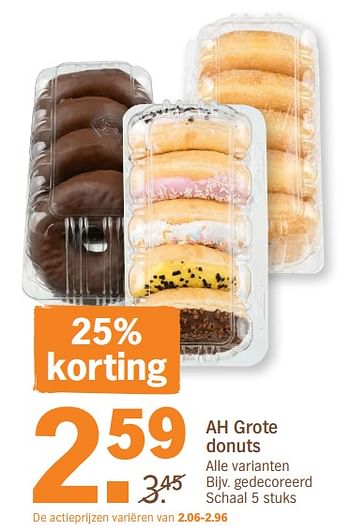 Promoties Donuts gedecoreerd - Huismerk - Albert Heijn - Geldig van 18/02/2019 tot 24/02/2019 bij Albert Heijn