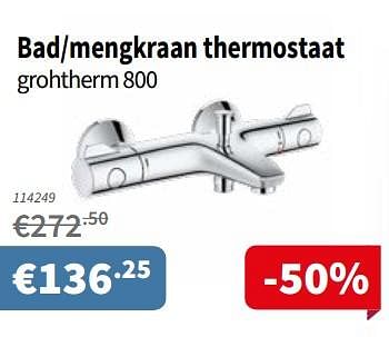 Promoties Bad-mengkraan thermostaat grohtherm 800 - Grohe - Geldig van 14/02/2019 tot 02/03/2019 bij Cevo Market