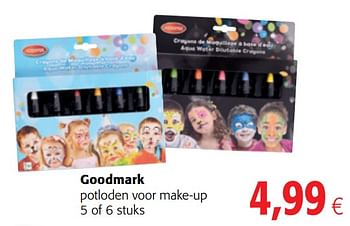 Promotions Goodmark potloden voor make-up - Goodmark - Valide de 15/02/2019 à 26/02/2019 chez Colruyt