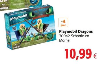 Promoties Playmobil dragons 70042 schorrie en morrie - Playmobil - Geldig van 15/02/2019 tot 26/02/2019 bij Colruyt