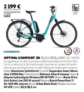 Promotions Optima comfort 30 bleu brillant - Orbea  - Valide de 01/01/2019 à 31/12/2019 chez Sport 2000