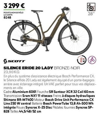 Promotions Silence eride 20 lady bronze-noir - Scott - Valide de 01/01/2019 à 31/12/2019 chez Sport 2000
