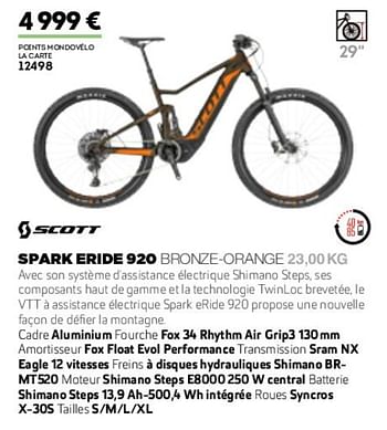 Promoties Spark eride 920 bronze-orange - Scott - Geldig van 01/01/2019 tot 31/12/2019 bij Sport 2000