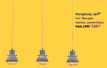 Promoties Hanglamp jeff - Huismerk - Leen Bakker - Geldig van 18/02/2019 tot 03/03/2019 bij Leen Bakker