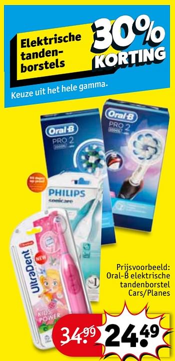 Promoties Oral-b elektrische tandenborstel cars-planes - Oral-B - Geldig van 19/02/2019 tot 24/02/2019 bij Kruidvat