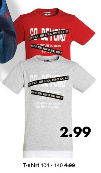 Promoties T-shirt - Huismerk - Wibra - Geldig van 19/02/2019 tot 09/03/2019 bij Wibra