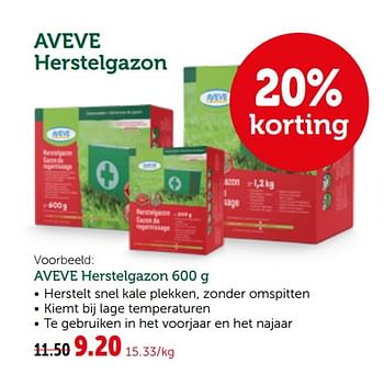 Promoties Aveve herstelgazon - Huismerk - Aveve - Geldig van 26/02/2019 tot 10/03/2019 bij Aveve