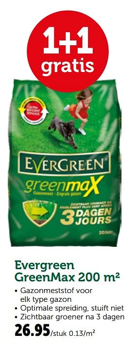 Promotions Evergreen greenmax 200 m² - Evergreen - Valide de 26/02/2019 à 10/03/2019 chez Aveve