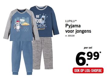 Promotions Pyjama voor jongens - Lupilu - Valide de 25/02/2019 à 02/03/2019 chez Lidl