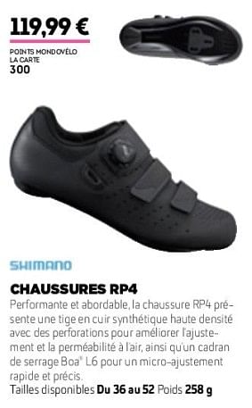 Promotions Chaussures rp4 - Shimano - Valide de 01/01/2019 à 31/12/2019 chez Sport 2000