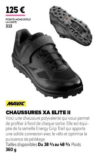 Promotions Chaussures xa elite ll - Mavic - Valide de 01/01/2019 à 31/12/2019 chez Sport 2000
