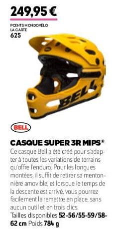 Promotions Casque super 3r mips - Bell - Valide de 01/01/2019 à 31/12/2019 chez Sport 2000