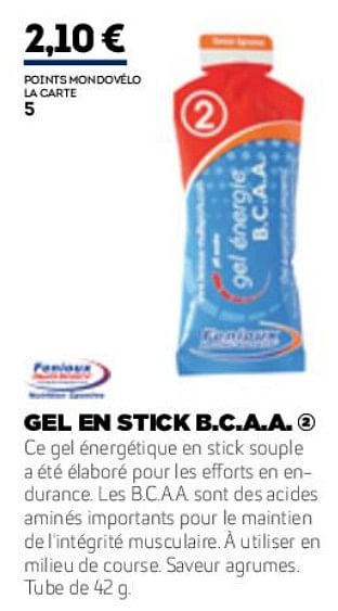 Promotions Gel en stick b.c.a.a - Fenioux Multisports - Valide de 01/01/2019 à 31/12/2019 chez Sport 2000