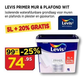 Promoties Levis primer mur + plafond wit - Levis - Geldig van 10/02/2019 tot 03/03/2019 bij Bouwcenter Frans Vlaeminck