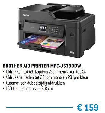 Promoties Brother aio printer mfc-j5330dw - Brother - Geldig van 15/02/2019 tot 15/04/2019 bij Exellent