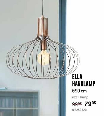 Promoties Ella hanglamp - Huismerk - Free Time - Geldig van 20/02/2019 tot 10/03/2019 bij Freetime