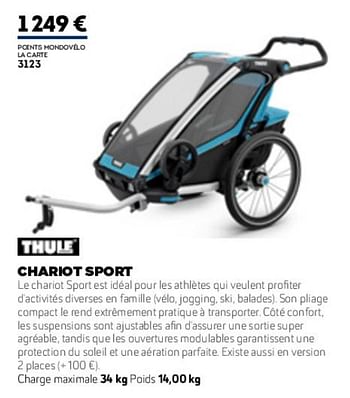 Promotions Chariot sport - Thule - Valide de 01/01/2019 à 31/12/2019 chez Sport 2000