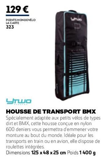 Promotions Housse de transport bmx - Ytwo - Valide de 01/01/2019 à 31/12/2019 chez Sport 2000
