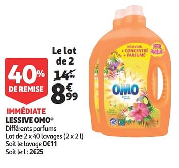 Promotions Lessive omo - Omo - Valide de 20/02/2019 à 26/02/2019 chez Auchan Ronq