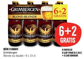 Promotions Bière d`abbaye grimbergen - Grimbergen - Valide de 21/02/2019 à 27/02/2019 chez Delhaize