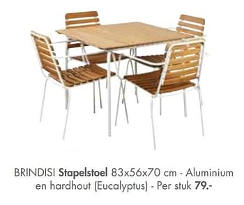 Promoties Brindisi stapelstoel - Huismerk - Casa - Geldig van 21/02/2019 tot 30/09/2019 bij Casa
