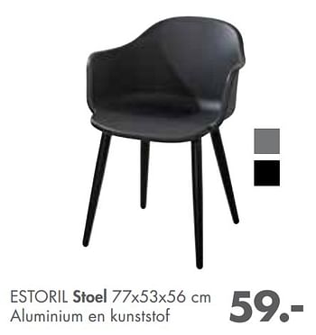 Promoties Estoril stoel - Huismerk - Casa - Geldig van 21/02/2019 tot 30/09/2019 bij Casa