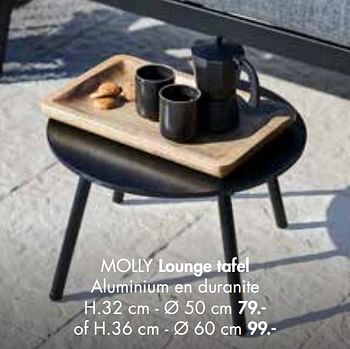 Promoties Molly lounge tafel - Huismerk - Casa - Geldig van 21/02/2019 tot 30/09/2019 bij Casa