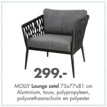 Promotions Molly lounge zetel - Produit maison - Casa - Valide de 21/02/2019 à 30/09/2019 chez Casa