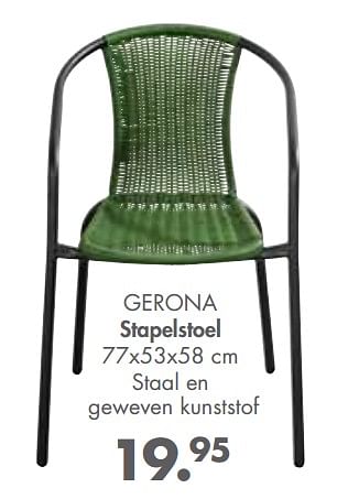 Promoties Gerona stapelstoel - Huismerk - Casa - Geldig van 21/02/2019 tot 30/09/2019 bij Casa