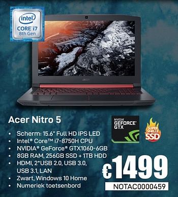 Promotions Acer nitro 5 - Acer - Valide de 14/02/2019 à 07/03/2019 chez Compudeals