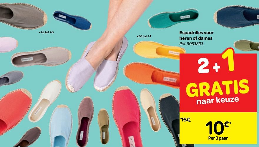 Espadrille carrefour discount