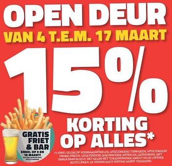 Promoties 15 % korting op alles - Huismerk - Bouwcenter Frans Vlaeminck - Geldig van 27/02/2019 tot 31/03/2019 bij Bouwcenter Frans Vlaeminck