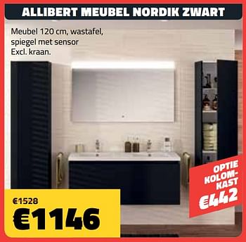 Promotions Allibert meubel nordik zwart - Allibert - Valide de 27/02/2019 à 31/03/2019 chez Bouwcenter Frans Vlaeminck