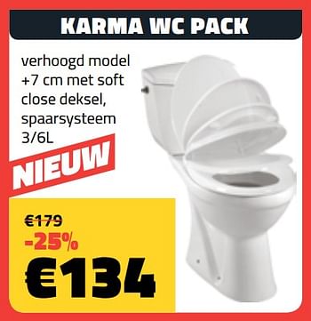 Promotions Karma wc pack - Karma  - Valide de 27/02/2019 à 31/03/2019 chez Bouwcenter Frans Vlaeminck