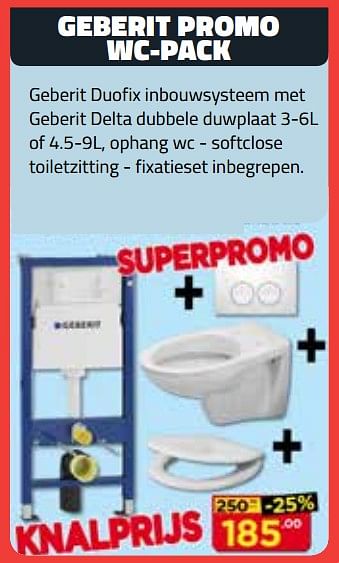 Promoties Geberit promo wc-pack - Geberit - Geldig van 27/02/2019 tot 31/03/2019 bij Bouwcenter Frans Vlaeminck