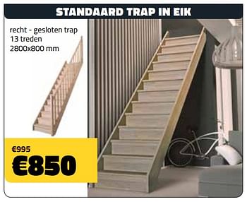 Promoties Standaard trap in eik - Huismerk - Bouwcenter Frans Vlaeminck - Geldig van 27/02/2019 tot 31/03/2019 bij Bouwcenter Frans Vlaeminck