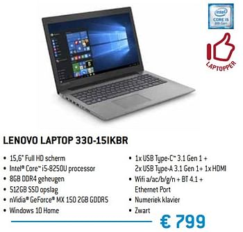 Promotions Lenovo laptop 330-15ikbr - Lenovo - Valide de 15/02/2019 à 15/04/2019 chez Exellent