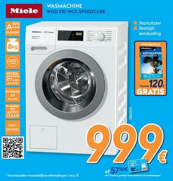 Afdeling Gematigd Springen Miele Miele wasmachine wdd 330 wcs speedcare - Promotie bij Krefel