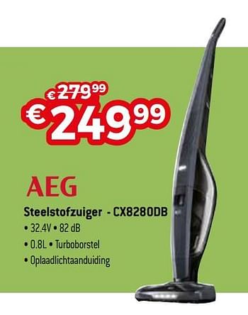 Promoties Aeg steelstofzuiger - cx8280db - AEG - Geldig van 18/02/2019 tot 31/03/2019 bij Exellent