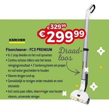 Promotions Kärcher floorcleaner - fc3 premium - Kärcher - Valide de 18/02/2019 à 31/03/2019 chez Exellent