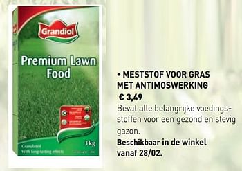 Promoties Meststof voor gras met antimoswerking - Grandiol - Geldig van 24/02/2019 tot 08/04/2019 bij Lidl