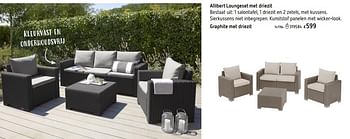 Promoties Allibert loungeset met driezit graphite met driezit - Allibert - Geldig van 26/02/2019 tot 30/06/2019 bij Dreamland