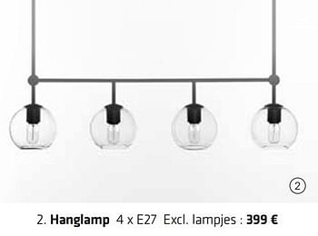 Promoties Hanglamp - Huismerk - Euroshop - Geldig van 21/02/2019 tot 30/06/2019 bij Euro Shop