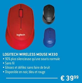 Promotions Logitech wireless mouse m330 - Logitech - Valide de 15/02/2019 à 15/04/2019 chez Exellent