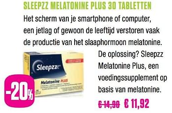 Promoties Sleepzz melatonine plus - Sleepzz - Geldig van 14/05/2019 tot 24/05/2019 bij Medi-Market